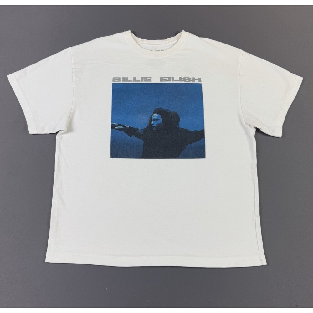 Billie Eilish Music Band Promo Tour Concert White Shirt XSmall Rare Y2K Tee